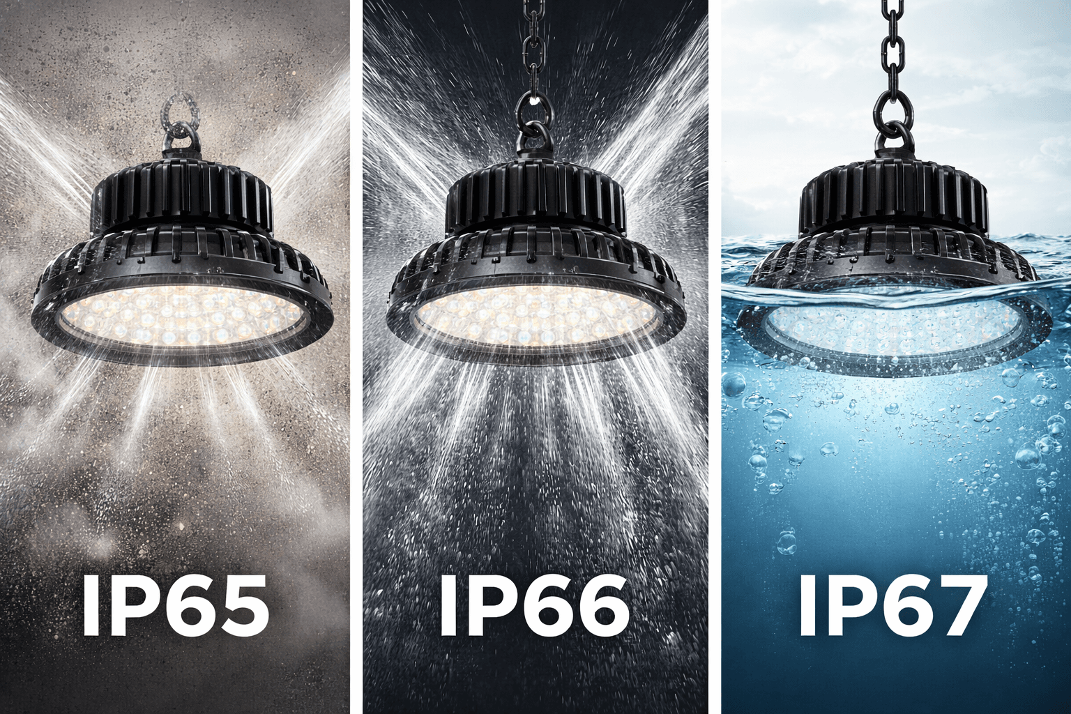IP65 / IP66 / IP67 — що означає захист світильника